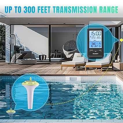 Termometru de piscină Raddy PT-5 Wi-Fi ,solar