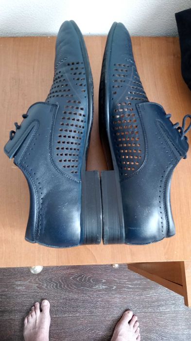 Кожаные туфли для лета