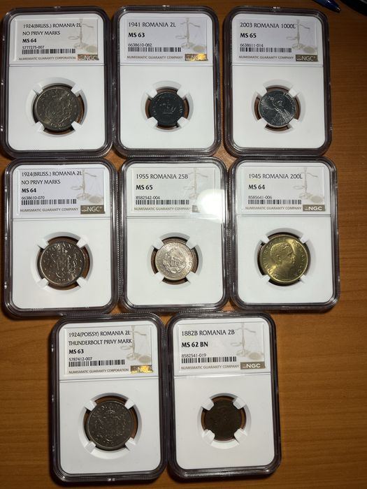 20 lei 1930 Hora KN MS62, gradata NGC