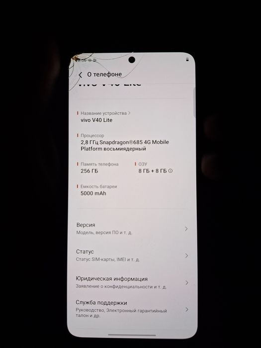 Model: Vivo V40 Lite