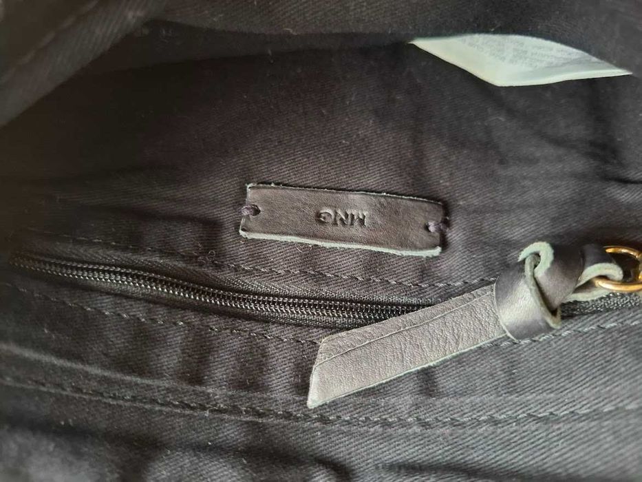 Дамска чанта Mango, естествена кожа