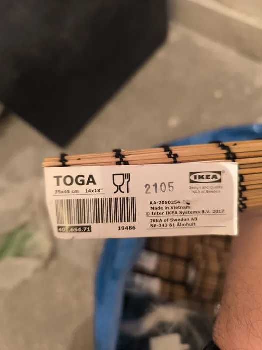 Covorase masa din bambus Ikea Toga Restaurant 38buc