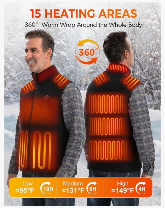 Todwarm vestă termică încălzită M baterie 16.000 mAh
