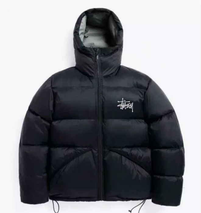Пуховик stussy дутый с капюшоном
