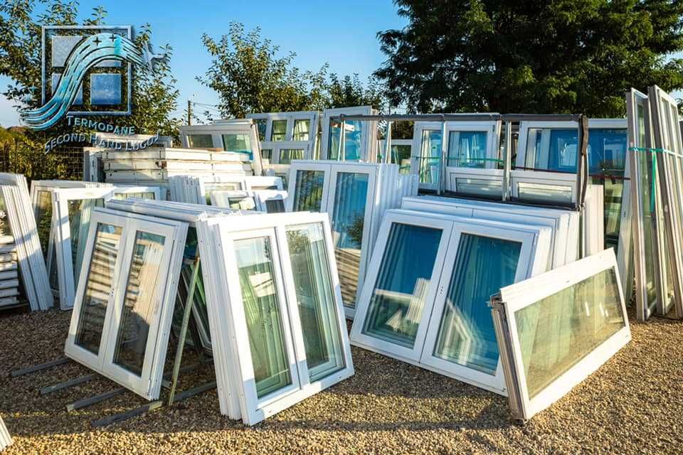 ferestre termopan albe noi 300 lei