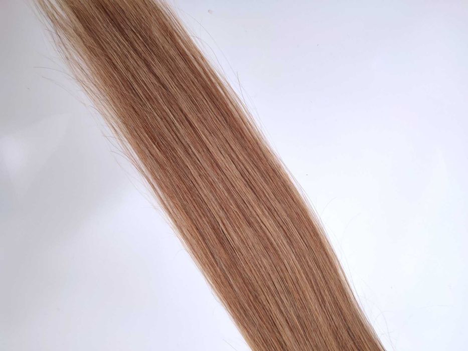 100% естествена коса, реми екстеншъни, среден клас, тъмно руса, 60см