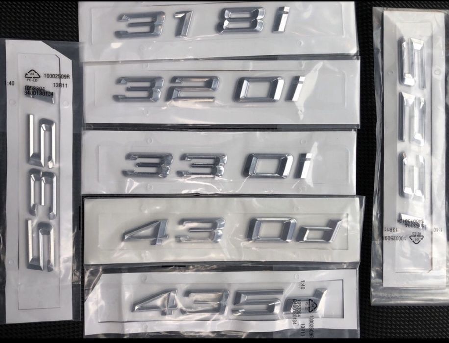 Emblema Stickere cifre litere BMW 320d 420d 530d i GT X1 X5 X6 e90 f10