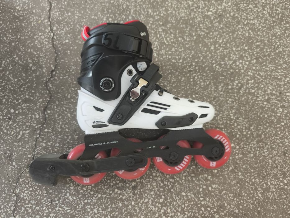 Role freeride MF500 HardBoot Alb-Rosu Adulți