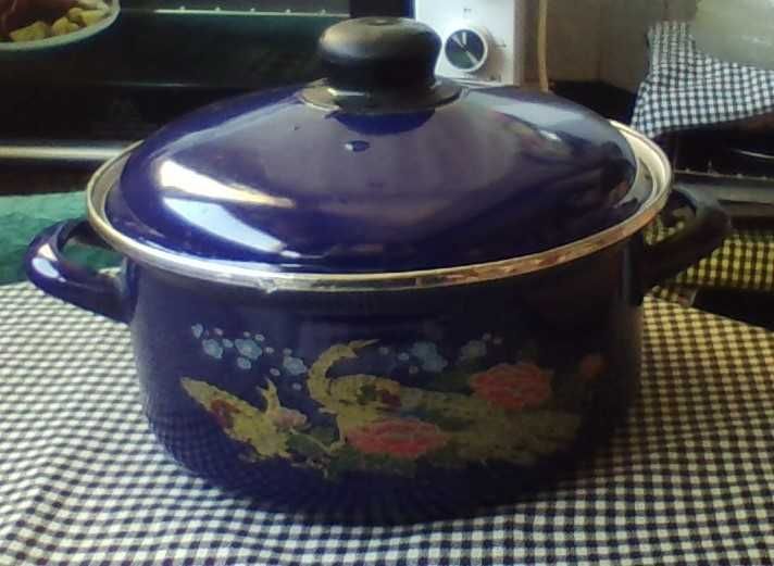 Индукционна емайлирана тенджера с декор, Нова