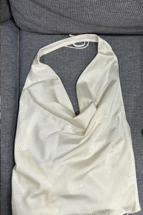 ZARA Блестящий топ с горловиной Халтер
