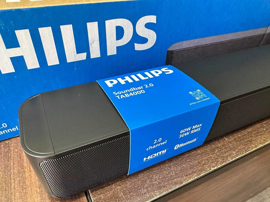 Саундбар Philips TAB4000/10 – 2.0 канала, Bluetooth, HDMI ARC