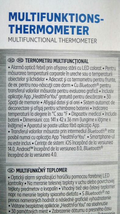 Termometru medical bluetooth