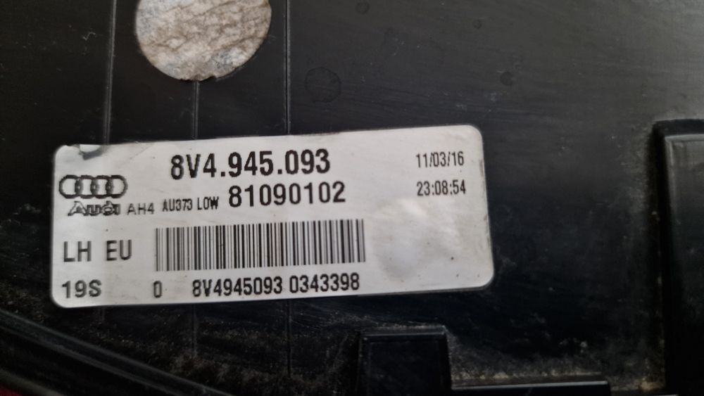 Стоп Audi A3 8v Sportback ляв вътрешен