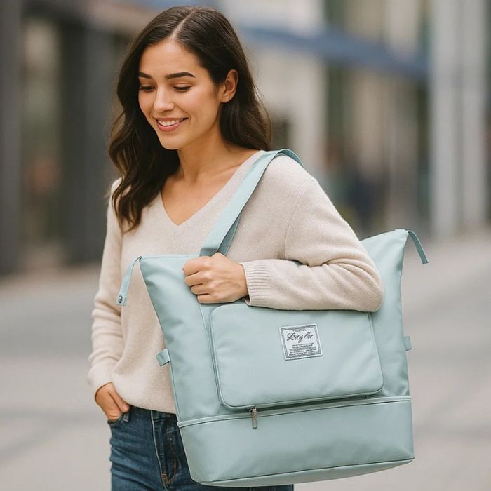 Чанта с уголемяващо се дъно с цип - 100% непромокаема