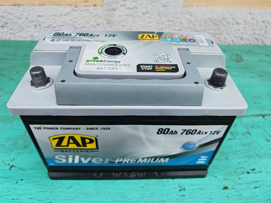 Baterie Acumulator ZAP Silver Premium 80 Ah 720 aen 12 Volti ca Noua