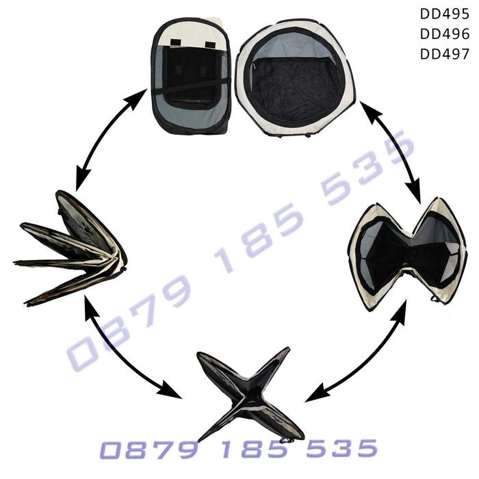 Сгъваема преносима клетка домашни любимци плат куче коте къща легло