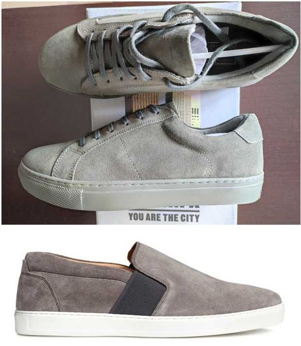2 pantofi sneakers/loafers unisex din piele H&M/BP mar.39, noi, etich.