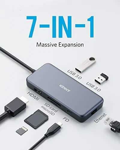 Продавам хъб Anker PowerExpand+ 7-in-1 USB-C PD Ethernet Hub