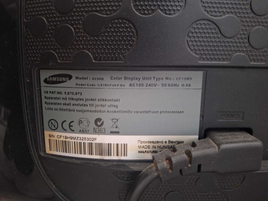 Monitor Samsung 933HD Sync Master