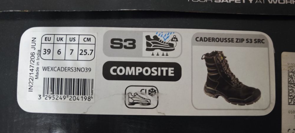 Ботинки, 39 размер, Delta Plus CADEROUSSE S3 CI SRC