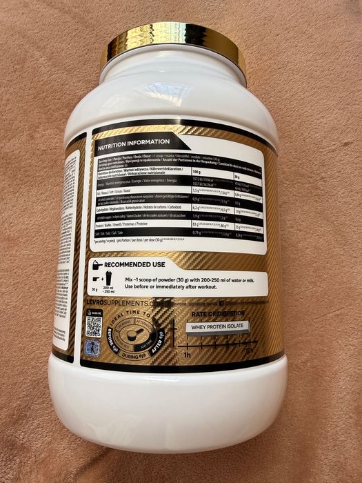 100% Whey protein Kevin Levrone Gold ISO – 2 kg | Banana Peach