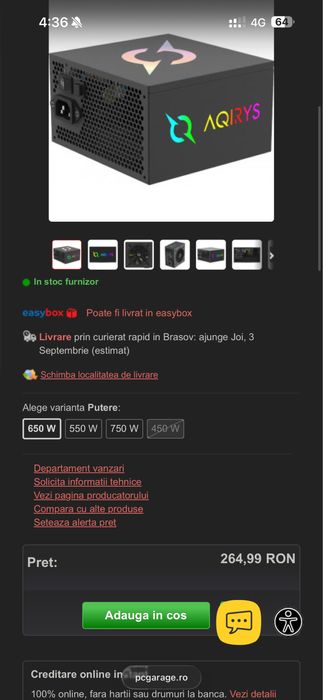 Sursa Aqirys Pulsar 650W 80+ Bronze