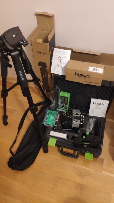 Лазерни нивелири Huepar , 4D, 16 линии с LCD  Оригинални!