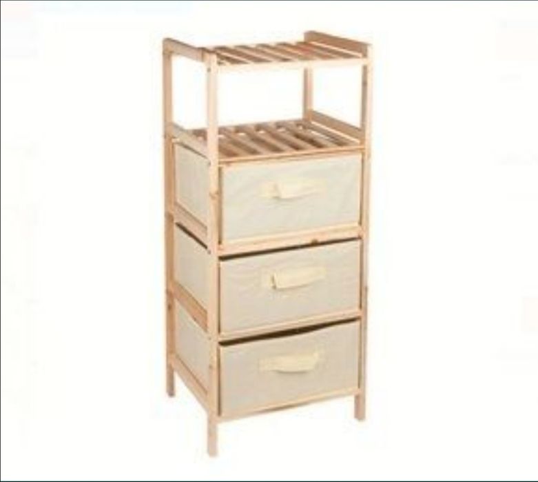 Дървена етажерка скрин шкаф