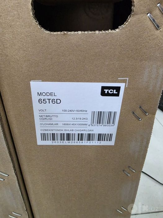 65 dyum smart tv — 4k ultra hd, kafolat va bepul yetkazib berish