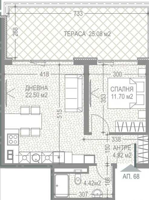 Продава се Двустаен апартамент в София, Малинова долина - 75 кв.м за 4107 €/кв.м - Снимка #9