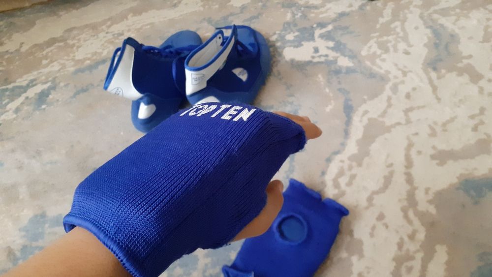 Борцовки перчатки оранжевый пояс