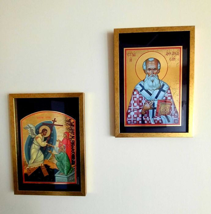 Икона Исус, Богородица, Св Иван Рилски, Св Данаил, Св Злата, Св Атанас