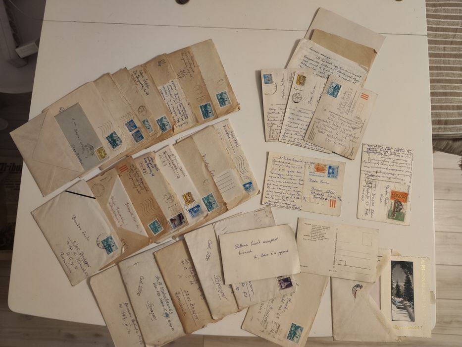 Lot scrisori si vederi vechi -anii 80- limba maghiara Budapesta-Brasov
