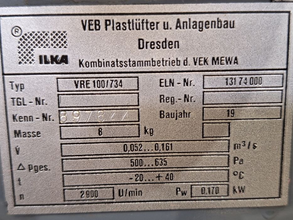 Вентилатори за агресивни среди ПВЦ