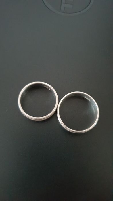 Verighete argint 18 si 19 mm diametru