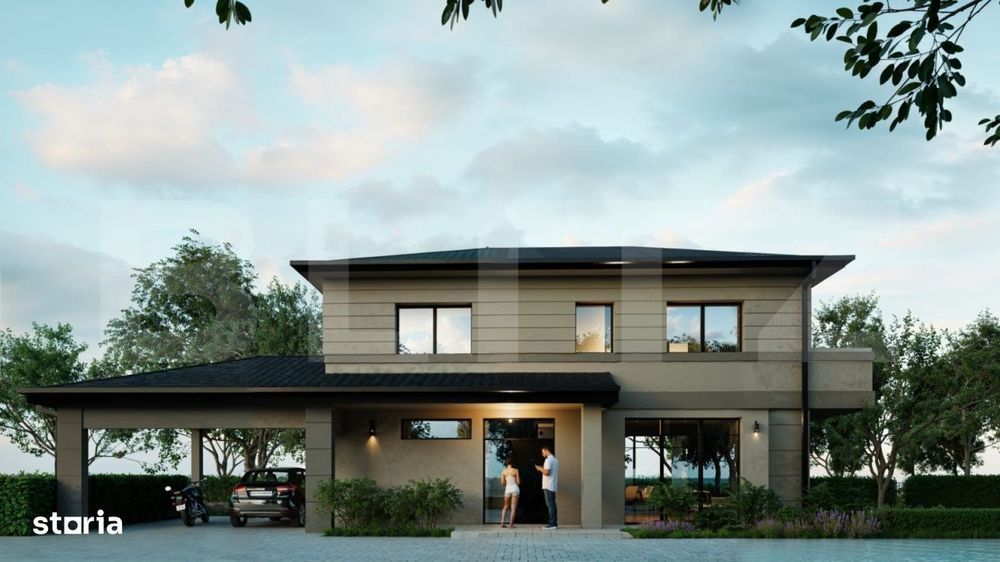Casa individuala 4 camere, 126mp, 445 teren liber, clasa A+, zona Flor