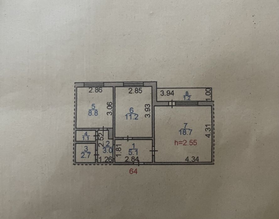 2-х комнатная квартира