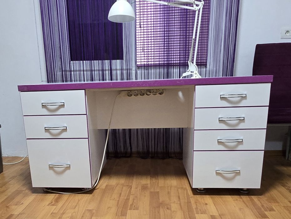 Birou mare 150x60 cu 7 sertare