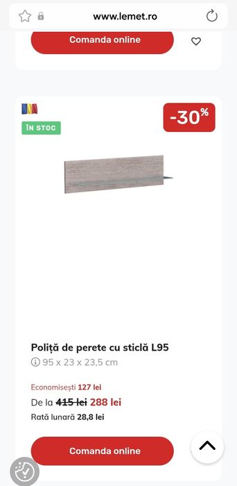 Polita perete/ polita lemn/ polita sticla