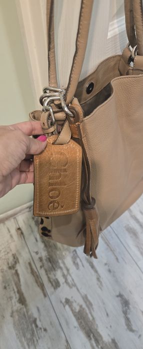 Луксозна кафява чанта Chloe