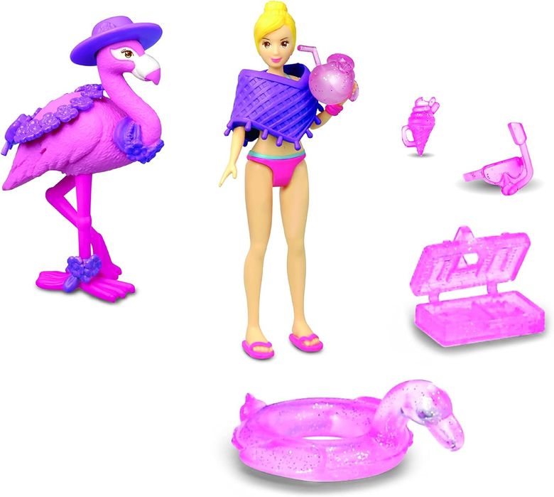 Автомобил Dickie Jeep Flamingo + Фигура, 22 см, Светлинни и звукови еф