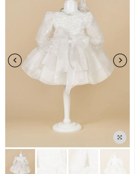 Rochita alba anne bebe 2-3 ani