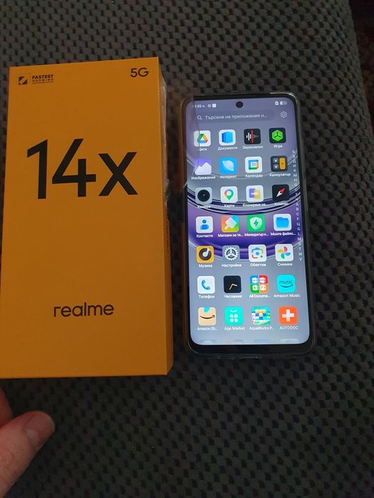 Телефон  14х realme GSM нов с гаранция  от Yettel  Samsung    + подаръ