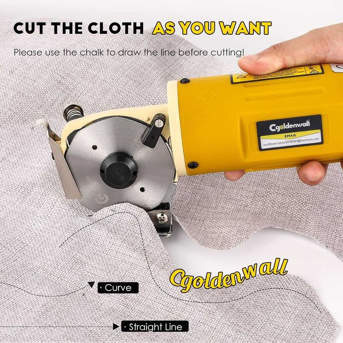 Foarfeca Industr electr croit cu disc,textile/piele,REDUS de la 750RON