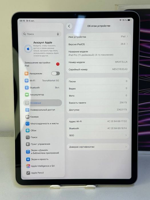 iPad Pro / 11-inch / (2022) / 256gb