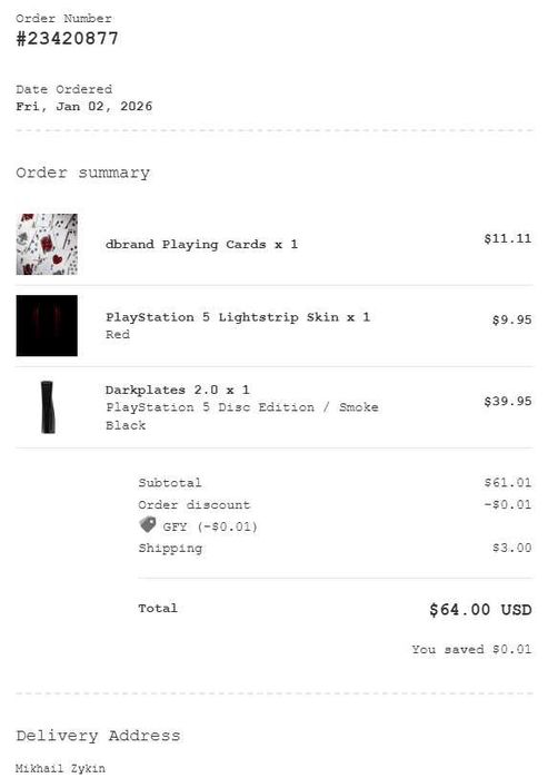 dbrand Darkplates 2.0 — съёмные панели для PlayStation 5