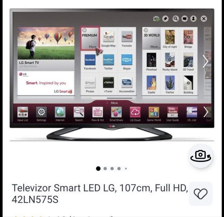 Televizor Smart LED LG, 107cm, Full HD,