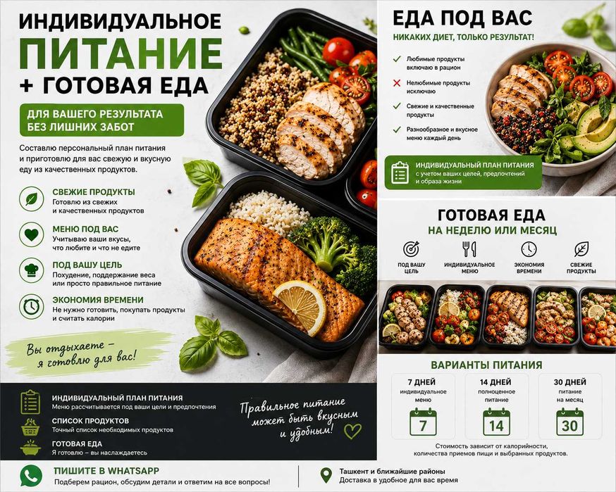 Индивидуальное питание и готовая еда на заказ | Похудение