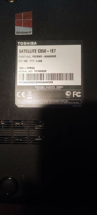 Toshiba Satellite C850-1E7 i3 gen 2