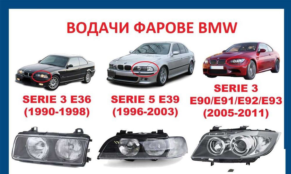 BMW E36 Ремонтен комплект   36 е36 е 36 1996- 2001 фарове водачи